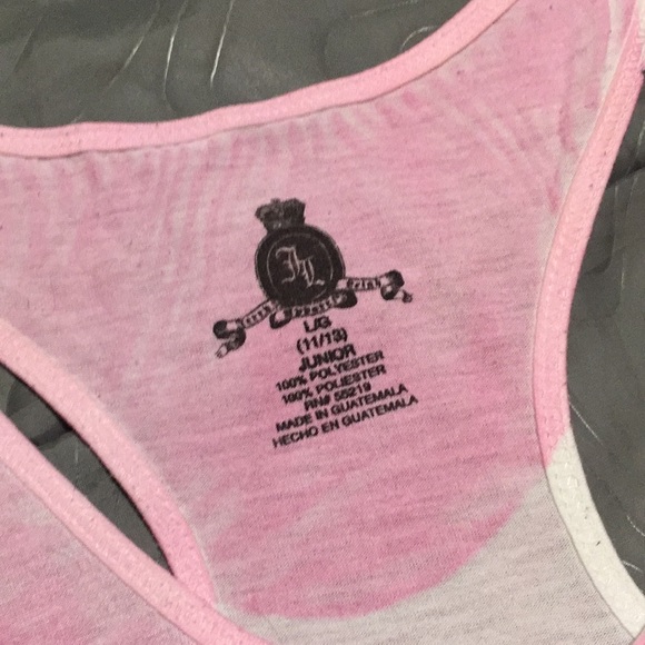 Junior Tank Top Pink and Blue with Floral Print - Picture 3 of 4